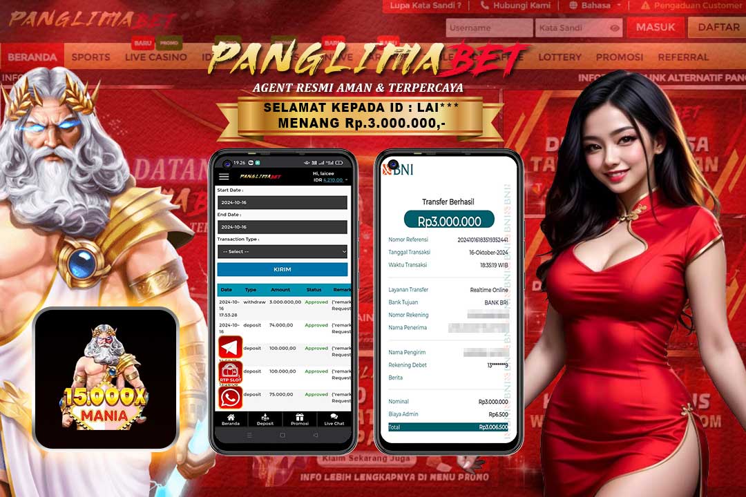 Panglimabet – Menang di Gate Of Olympus 15000x Pragmatic Play