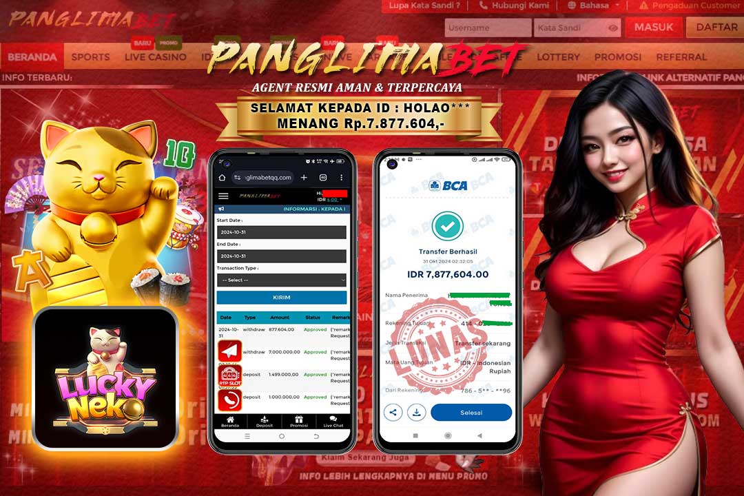 Panglimabet – Menang di Lucky Neko PG Soft