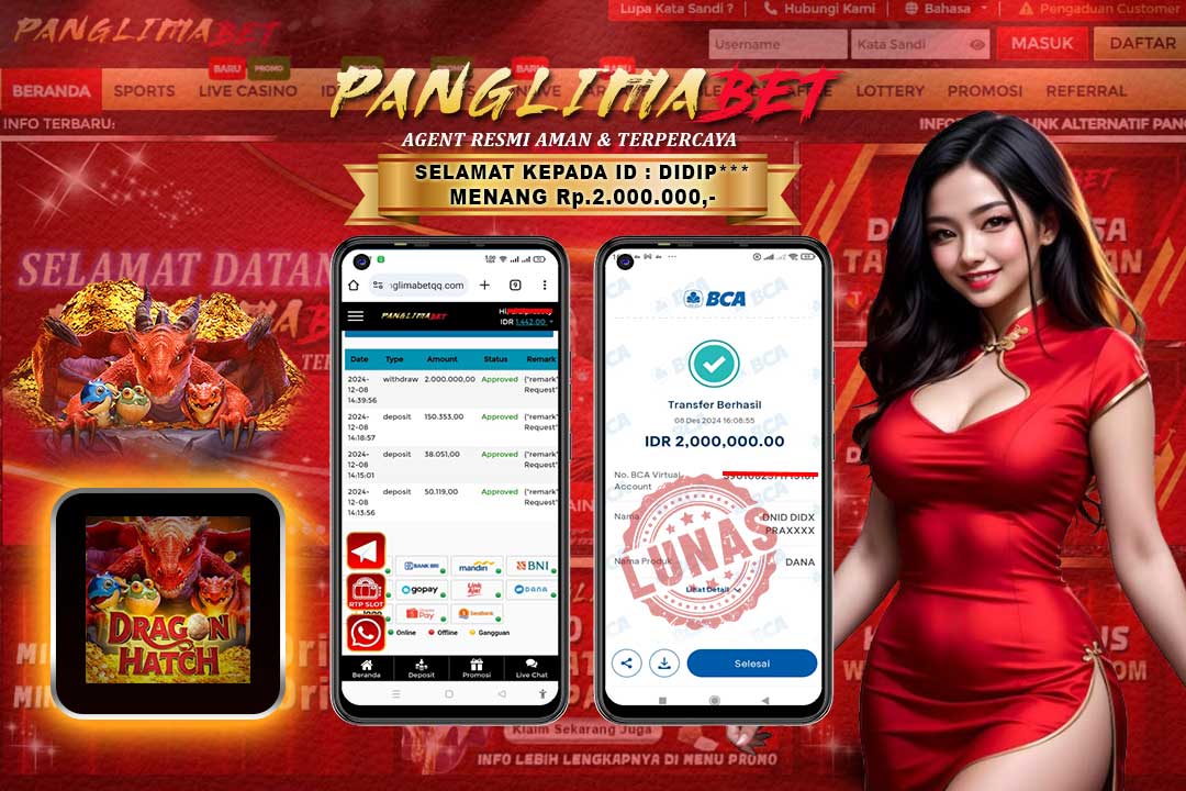 Panglimabet – Menang di Dragon Hacth PG Soft