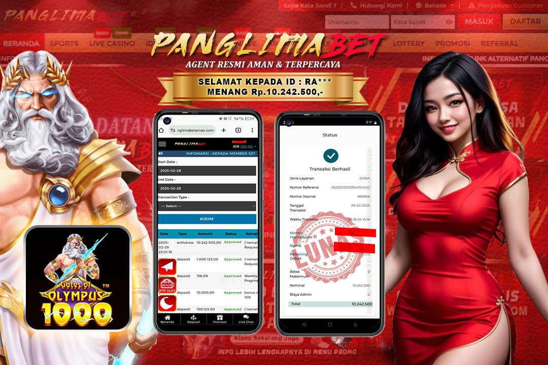 Panglimabet – Menang di Gate Of Olympus 1000 Pragmatic Play